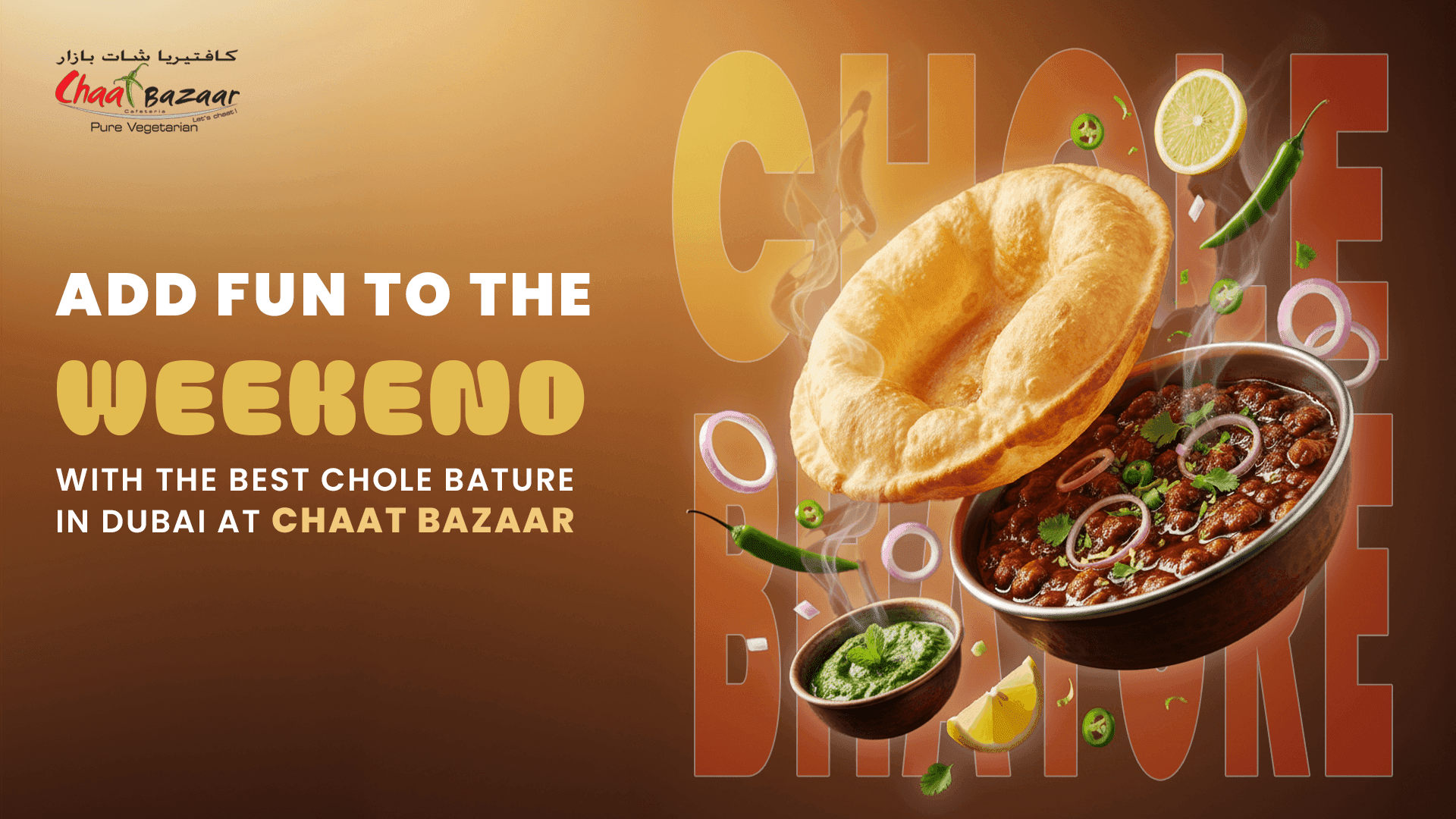 Add Fun to the Weekend with the Best Chole Bhature in Dubai at Chaat Bazaar